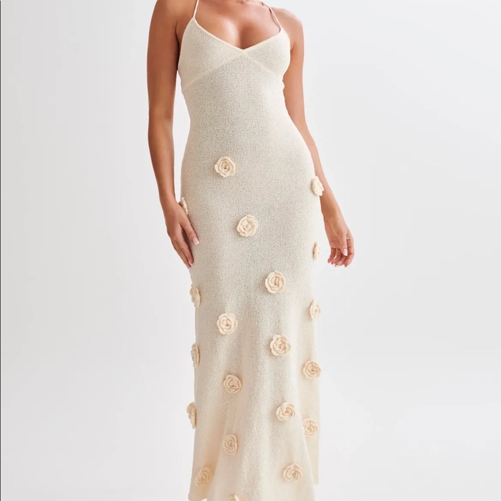 Suki Terry Cloth/Knit Floral Max Dress
